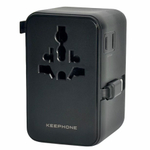 Сетевой универсальный адаптер Keephone Marco 70W 2USB/3C черный