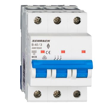 Автоматический выключатель Schrack Technik 3P B 40A 6kA Amparo AM618340--