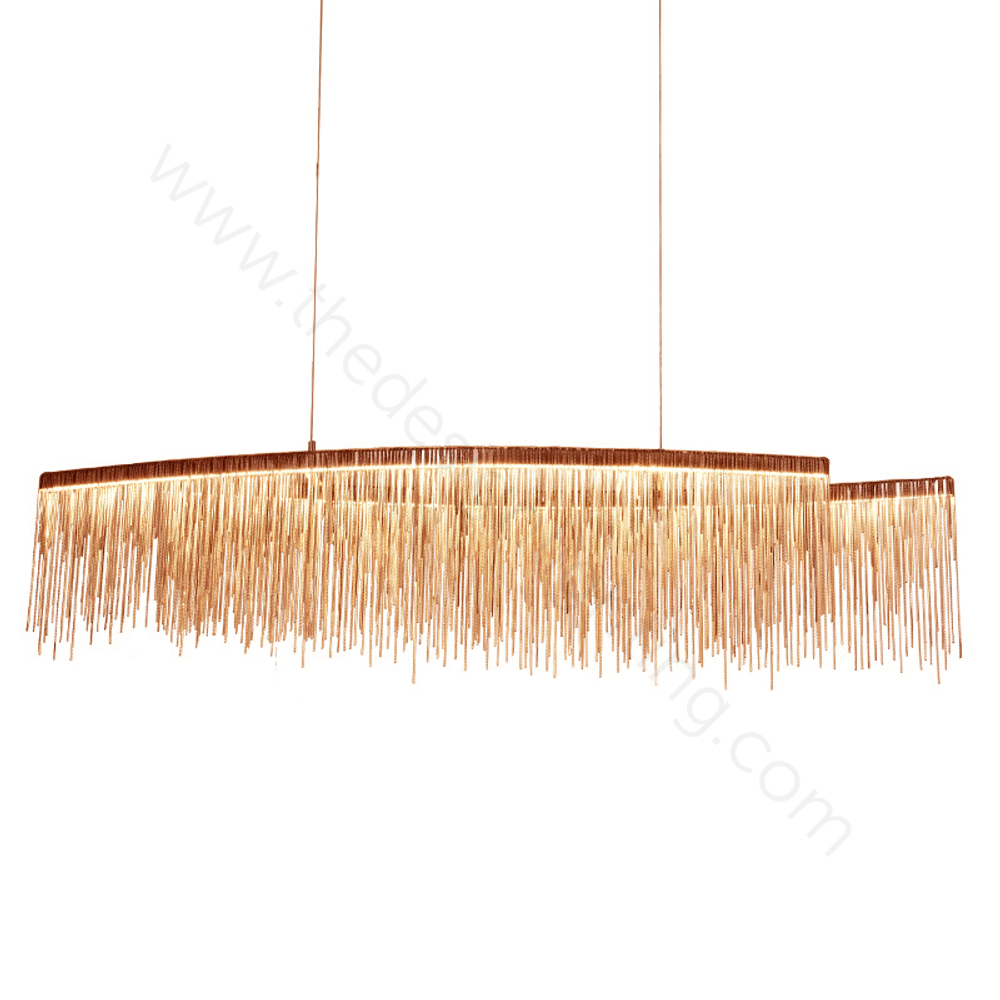 Pendant design lamp Waterfall  L150 (Rose gold)