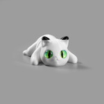 Мини котёнок пятнистые ушки, игрушка антистресс, 10 см., белый с черным
