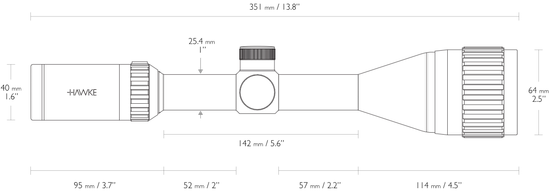 Оптический прицел Hawke Vantage IR 3-9x50 AO Mil-Dot с подсветкой (14232)