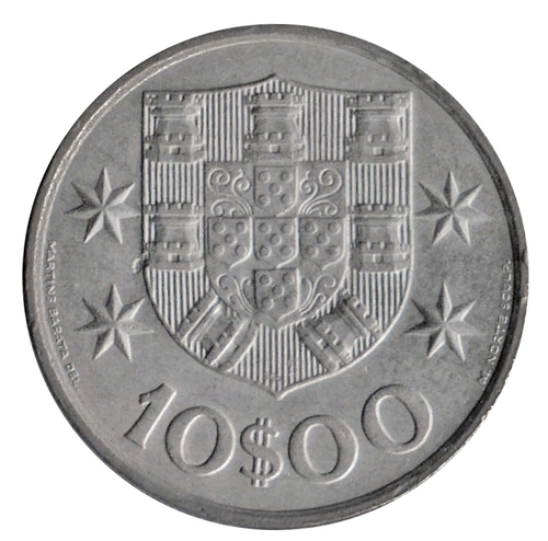 10 эскудо Парсуник 1973 год, Португалия. aUNC