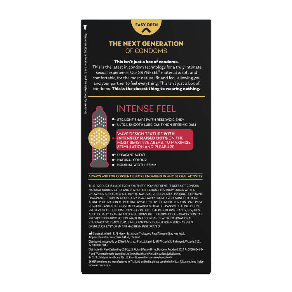Презервативы безлатексные SKYN Intense Feel Точечная структура, 10 шт