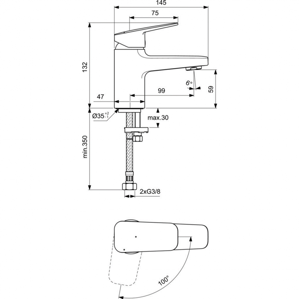 Смеситель для раковины Ideal Standard CERAPLAN BD201AA