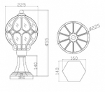 Наземный низкий светильник Maytoni Via O024FL-01G