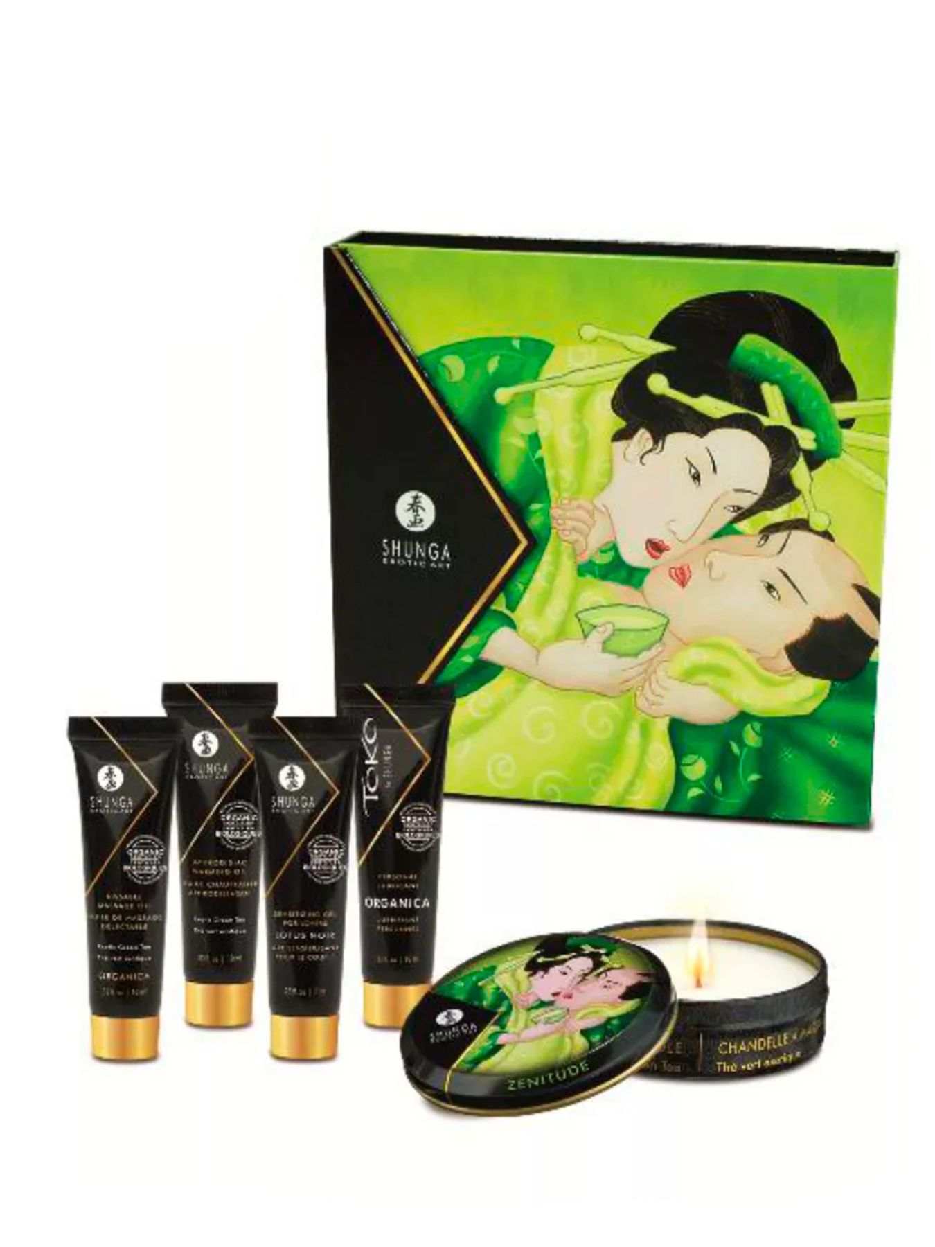 набор Geisha's Secret органика Экзотический зеленый чай, 5 предметов