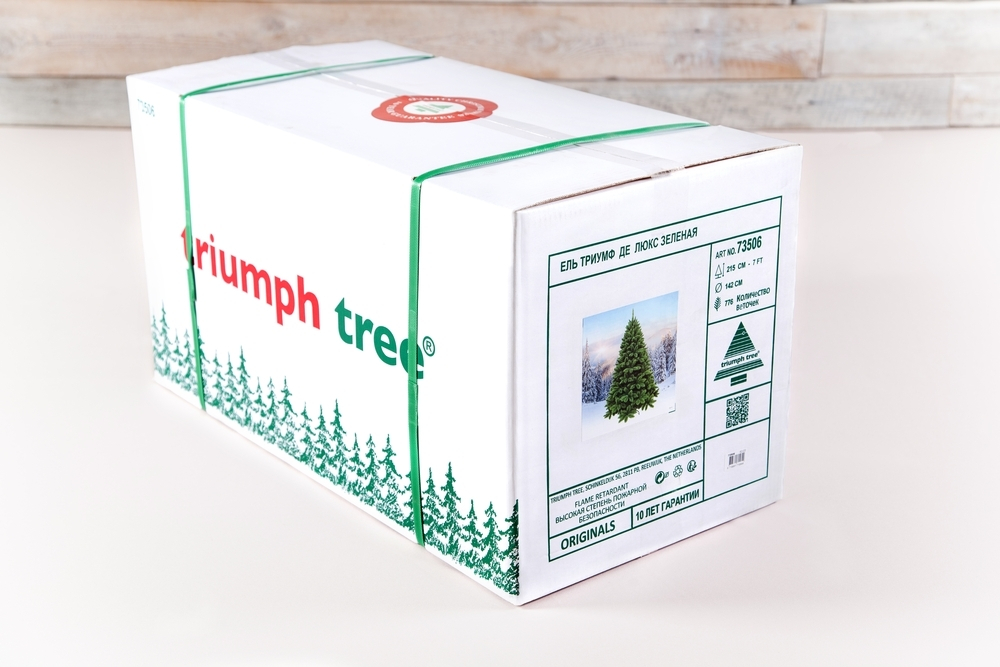 Ель Нормандия 100% литая стройная 215см темно-зеленая Triumph Tree