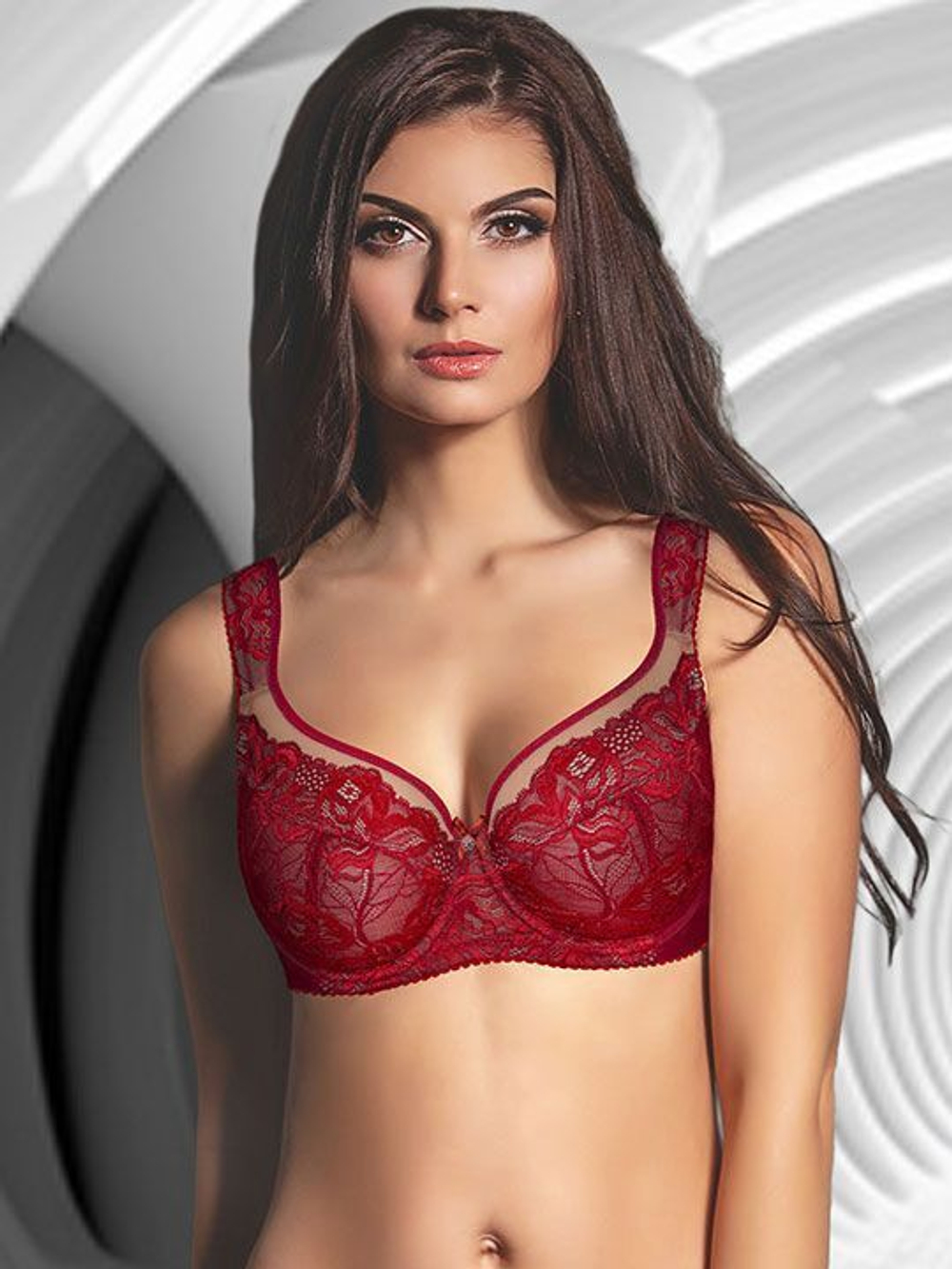 Бюстгальтер Allure с мягкой чашкой (Размер: 85G) (Цвет: синий с бежевым)