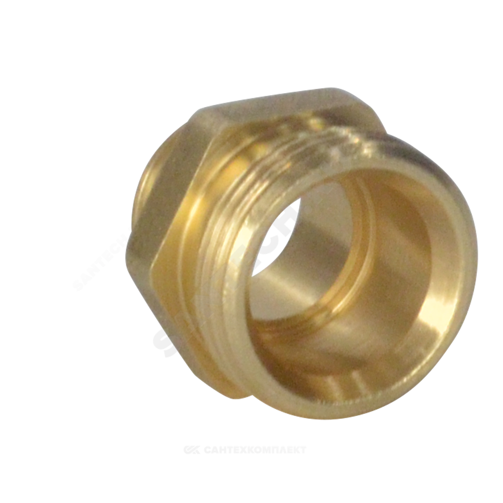 Ниппель латунь переходной Ду 20х15 (3/4"х1/2") под евроконус НР R180R Giacomini R180RY017