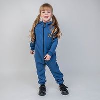Комбинезон с капюшоном и карманами "Деним утепленный