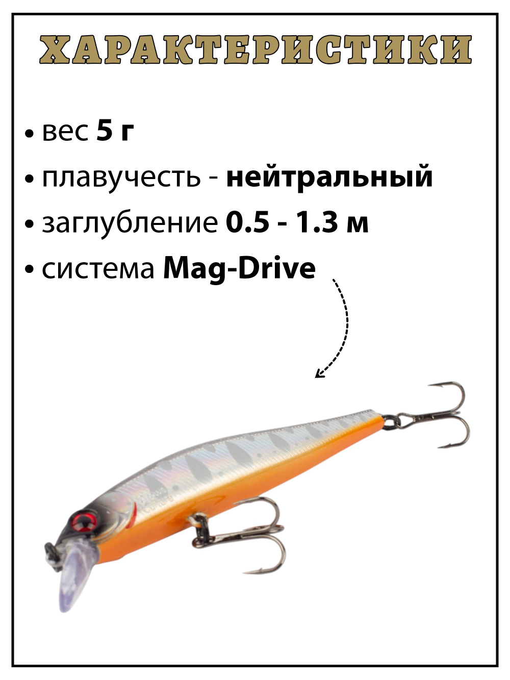 Воблер Минноу Rigge 70SP 70 мм 5 г цвет #19