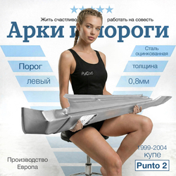 Порог левый Fiat Punto 1999-2004 купе (Potrykus) хэтчбек