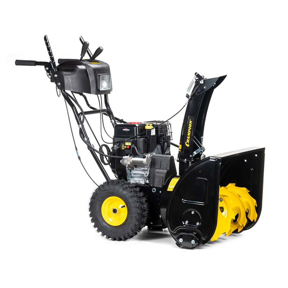 Снегоотбрасыватель CHAMPION ST761BS (6,5лсB&S950 61см6F/2Rколеса3л78,5кг эл.стартер,фара,обогрев)