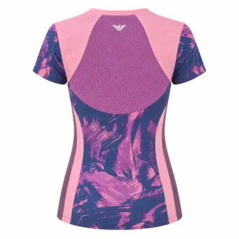 Женская теннисная футболка EA7 Woman Jersey - fancy iris orchid