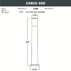 Наземный светильник Carlo DR1.575.000.WXU1L Fumagalli
