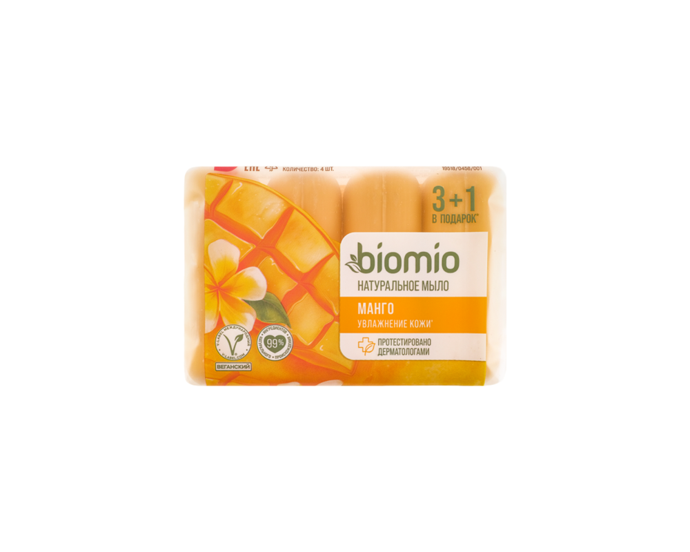 Мыло БиоМио 4х75г Манго, шт
