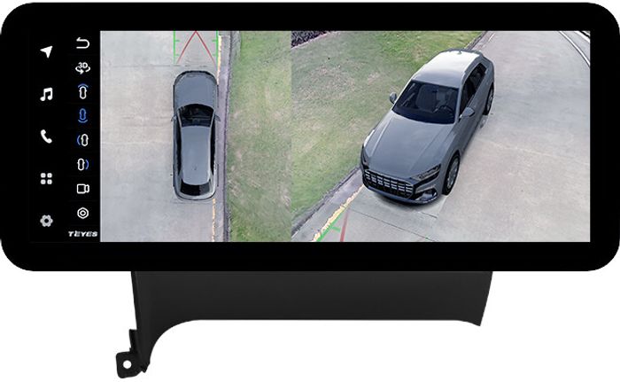 Магнитола для KIA Cerato 3 2013-2019 (без штатной КЗВ, рамка тип 1) - Teyes LUX ONE 360 монитор 12.3" 2K QLED на Android 10, Быстрая, CarPlay, 4G SIM-слот, 4 камеры в комплекте