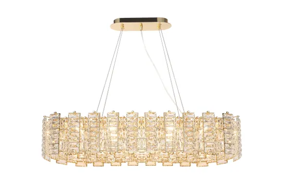 Люстра подвесная NewRgy 501-L1000GD GOLD, 12×40 Вт, золотая