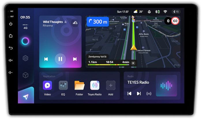 Магнитола для Sollers SF1 2025+ (рамка большая) - Teyes CC3 монитор 9" QLED на Android 10, Быстрая, CarPlay, 4G SIM-слот