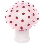 Шапочка для душа «Ультрамарин - Strawberry», микс 3 цвета, d-24 см (двухсторонняя, внутренний слой EVA)
