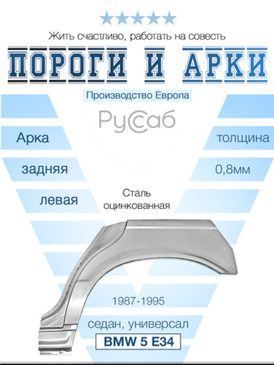 Арка левая BMW 5 E34 1987-1995 (Potrykus) седан, универсал