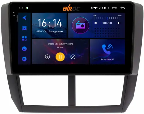 Магнитола для Subaru Forester 3 (SH) 2008-2013, Impreza GH, GE - AIROC 2K RI-3403 Android 12, Быстрая, QLed+2K, CarPlay, SIM-слот