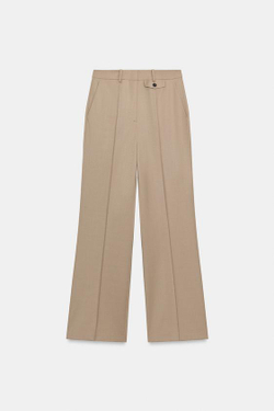 ZARA БРЮКИ СО СТРЕЛКАМИ — ZW COLLECTION, СВЕТЛЫЙ ЖЕЛТО-КОРИЧНЕВЫЙ