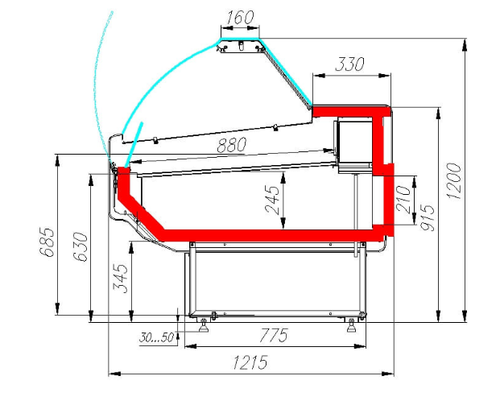 Холодильная витрина CARBOMA ATRIUM G120 SM 2,0-1