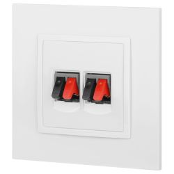 Розетка ЭРА Elegance 14-3112-01 аудио двойная IP20 белый | Эра Elegance
