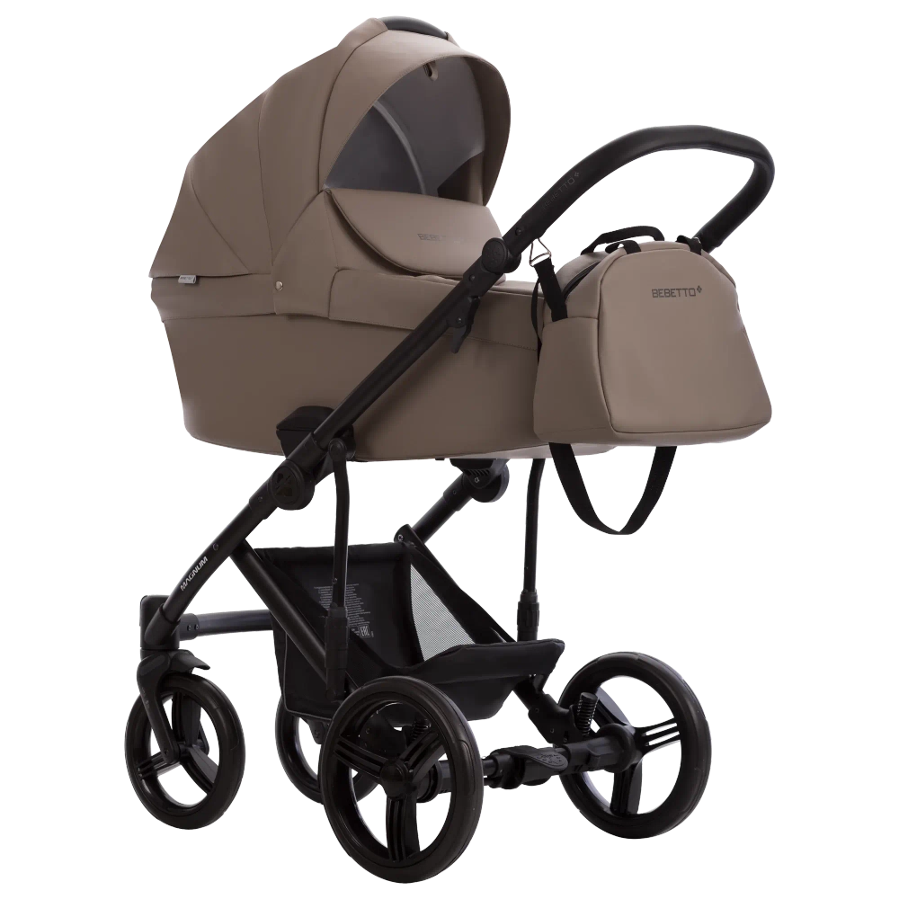 Коляска 2в1 Bebetto MAGNUM LIGHT PRO light pro 05 (т.бежевая кожа)