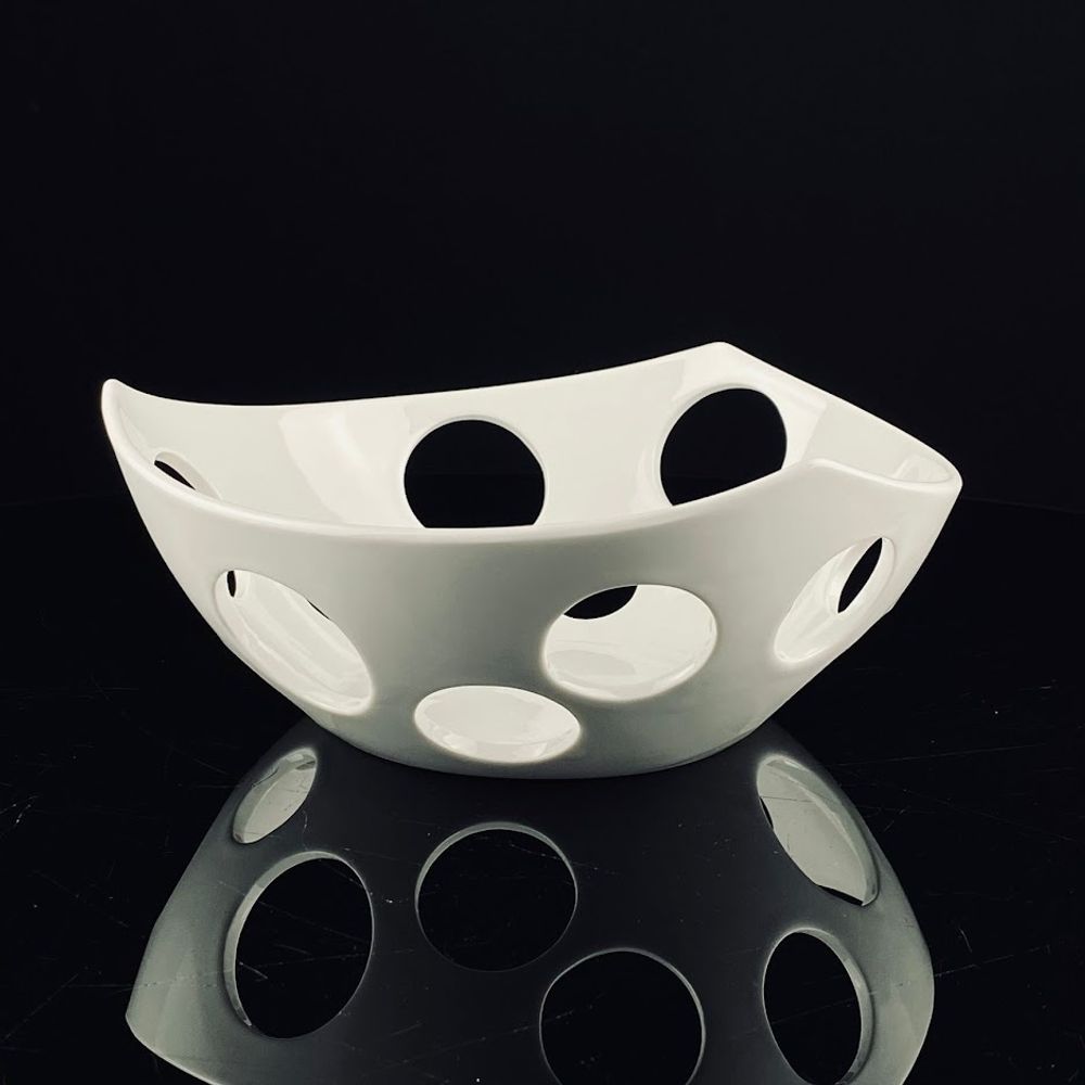 Lenardi 118-027 Фруктовница 25,5см BIANCO в под.уп.(х8)Фарфор