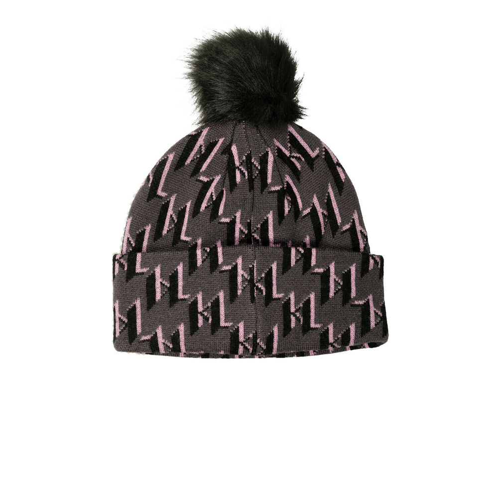 хлопковая шапка beanie Karl Lagerfeld - фиолетовый(226W3406)