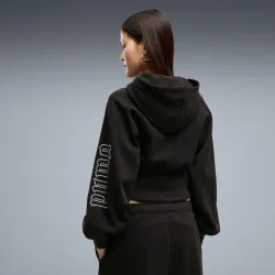 Толстовка женская PUMA STREET GLAM Bedazzled FZ Balloon Sleeve Hoodie FL