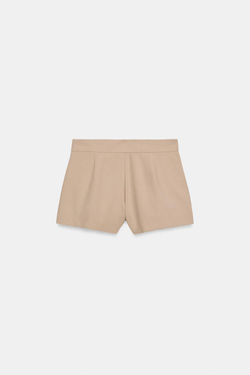 ZARA ШОРТЫ С ЗАЩИПАМИ, РЫЖЕВАТО-КОРИЧНЕВЫЙ