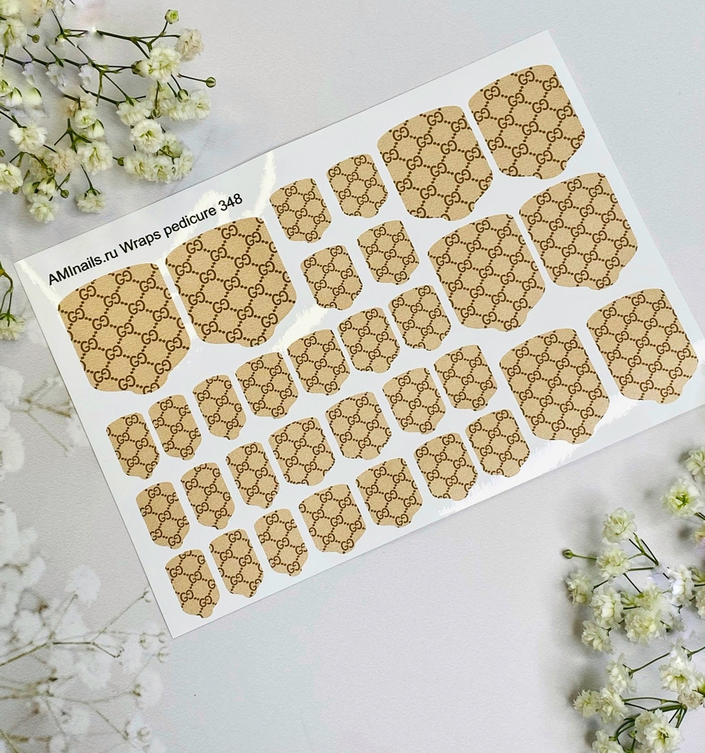 Пленки для ногтей Aminails Wraps pedicure 348