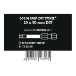 Биты ударные TORX 20 x 50 мм WERA 05057664001