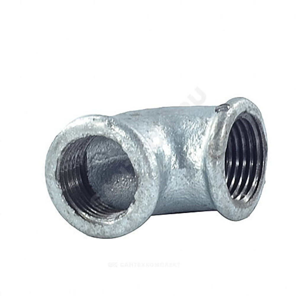 Угольник проходной чугун оц Ду 32 (1 1/4") ВР/ВР Fittex