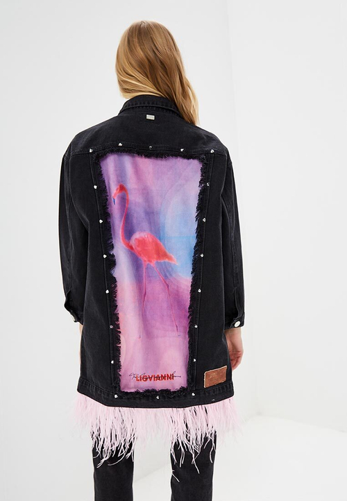 LIGVIANNI Джинсовая куртка Denim Jacket Flamingo Pink