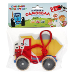 Каталка "Синий трактор Самосвал" 12см в коробка (Буратино)