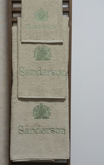 Набор полотенец 3шт Palombella Sanderson Logo Ricamato Эмблема вышита 118 beige-оlive бежевый-зеленый