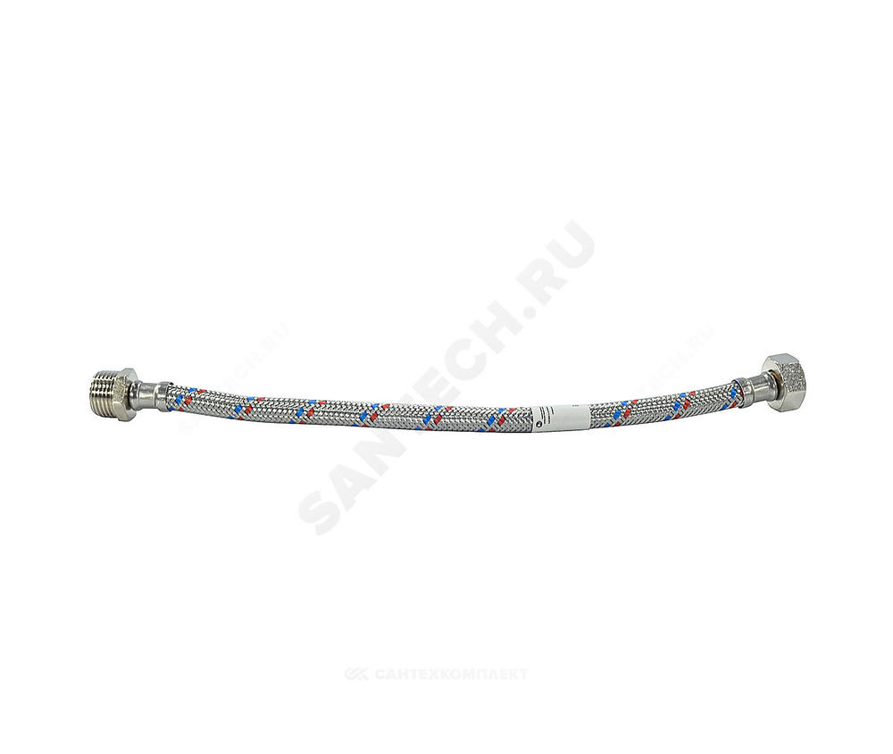 Подводка гибкая для воды нержавеющая оплетка 1/2" г-ш L=1м AQUALINE 01432