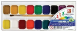 Акварель медовая "Классика" 18 цветов, с кистью, пластик (Луч)