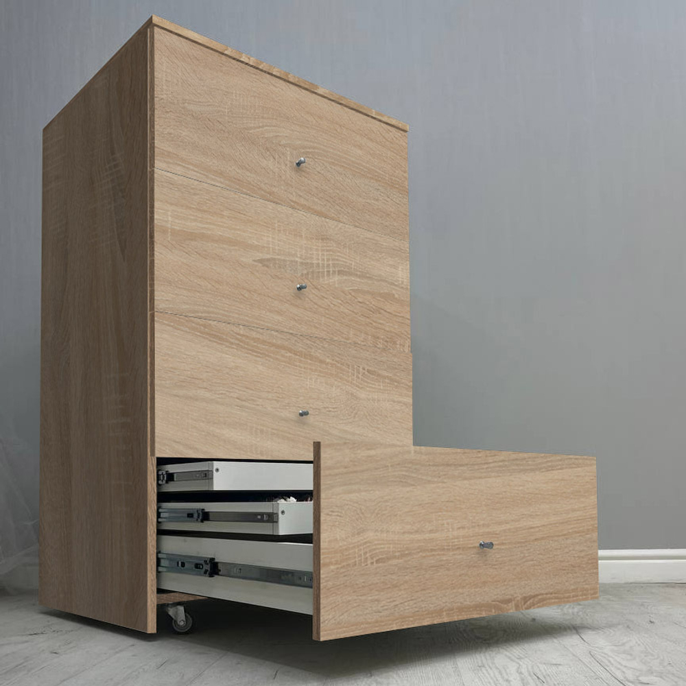 КОМПЛЕКТ 2. 700х600, 1200 мм J-Box "Лоден" - H1145 ST10 Дуб Бардолино натуральный, ХДФ (с колесами)