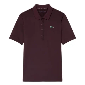 Женское теннисное поло Lacoste Slim Fit UV Protect Stretch Golf - dark burgundy