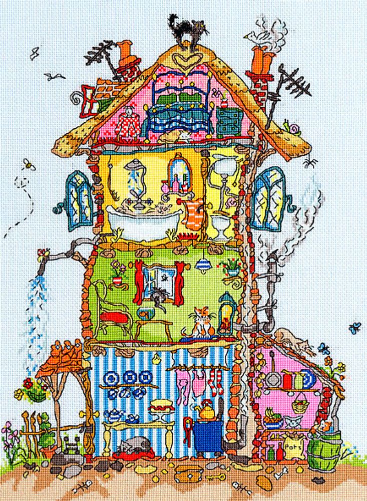 Набор для вышивания нитками Bothy Threads, Cottage (Коттедж), 26х35 см Набор для вышивания нитками Bothy Threads, Cottage (Коттедж), 26х35 см