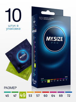 Размерные презервативы MY.SIZE PRO размер 49 - 10шт