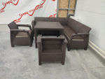 Обеденная группа под искусственный ротанг Yalta large set