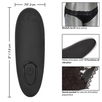 Черные кружевные трусики с вибромассажером California Exotic Novelties Remote Control Panty Set L/XL SE-0077-92-3