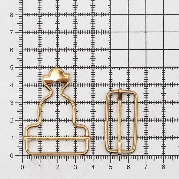 Застежка для комбинезона 31.5 мм, ушко 47х39 мм, 20 шт, золото цв.02