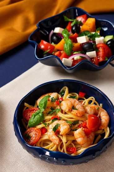 Набор из 2 сервировочных тарелок corals синего цвета из коллекции sea treasures
